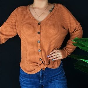 Waffle Long Sleeve Top